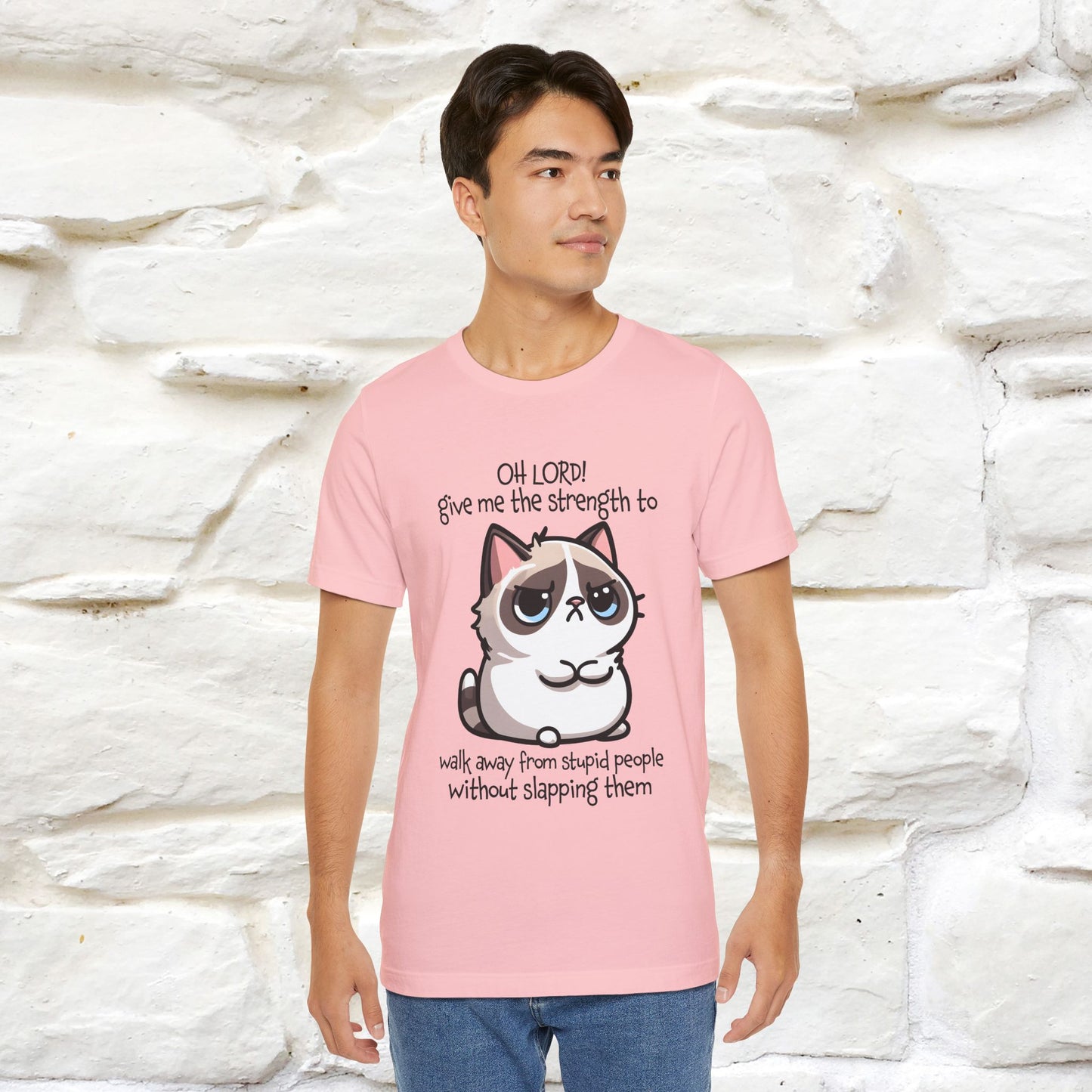 ''Oh Lord! Give Me Strength to ...'' Cat T-Shirt |  | Nunu&Miao Studio - Nunu&Miao Studio