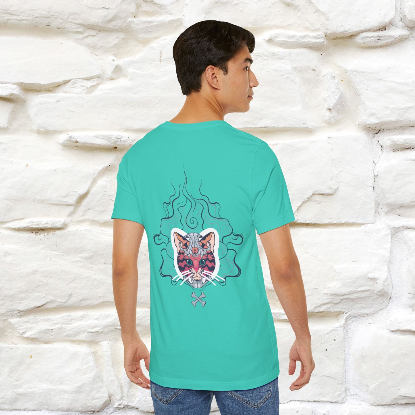 ''Air Fire Cat'' | Cat T-Shirt Front and Back Design | Nunu&Miao Studio - Nunu&Miao Studio