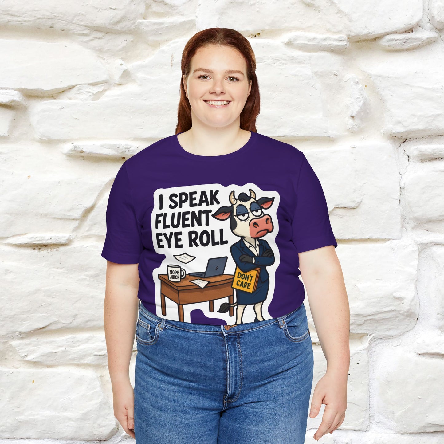 ''I Speak Fluent Eye Roll ''|  Sarcastic Cat T-Shirt | Nunu&Miao Studio