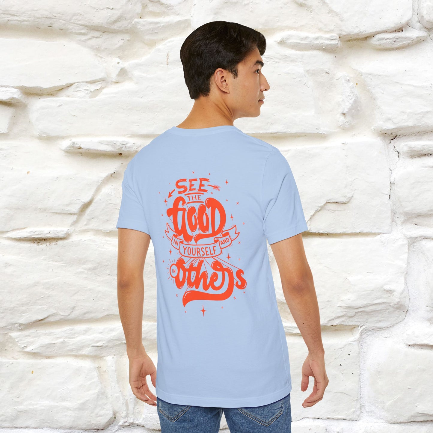 "See the Good in Yourself and Others" Cat T-Shirt | Front & Back Design | Nunu&Miao Studio - Nunu&Miao Studio