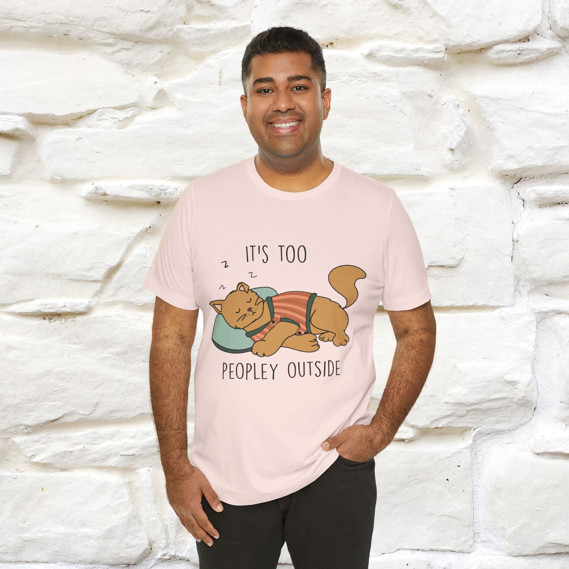 ''It’s Too Peopley Outside'' | Funny Cat T-Shirt | Nunu&Miao Studio - Nunu&Miao Studio