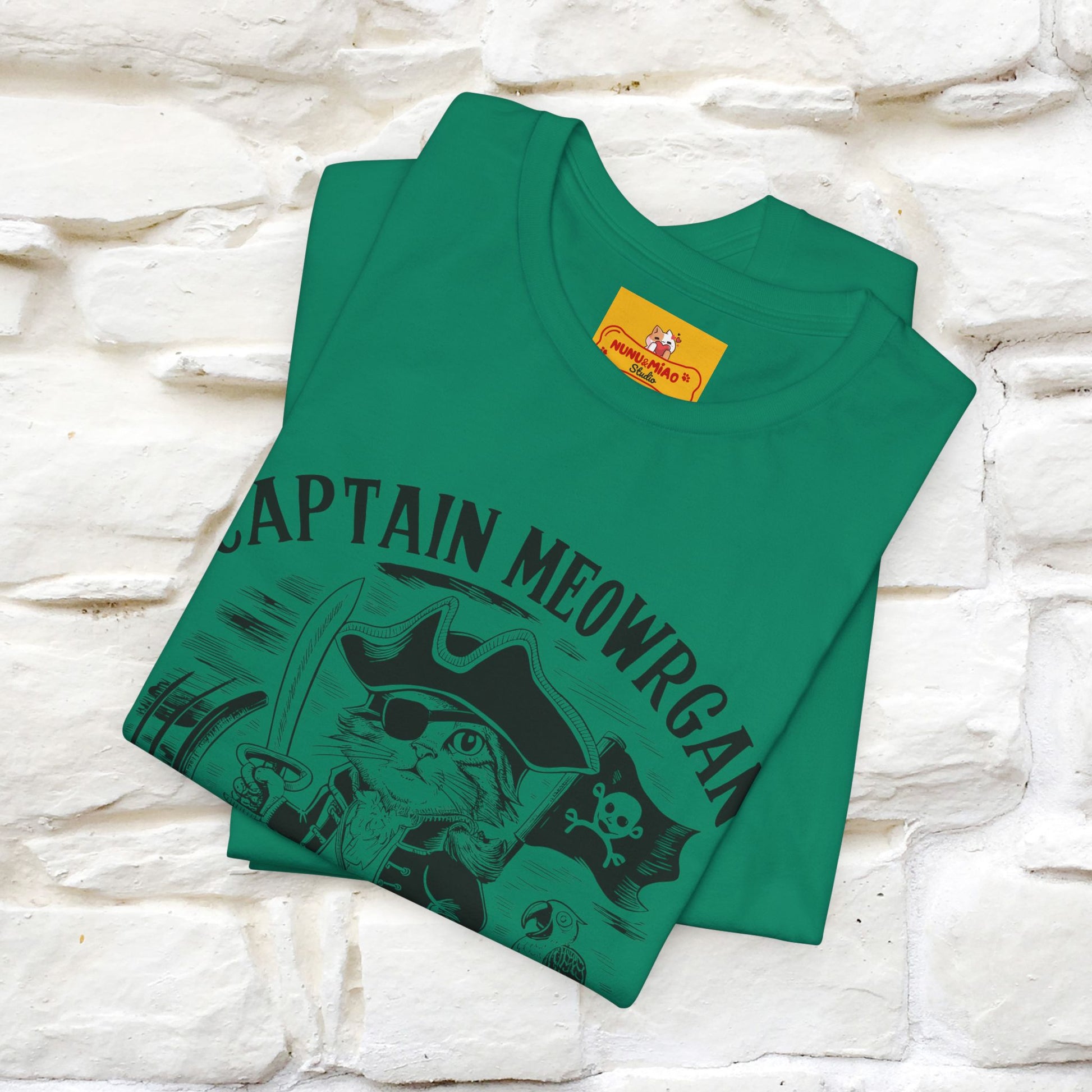 Captain Meowrgan Treasure Hunter |  |Cat T-Shirt | Nunu&Miao Studio - Nunu&Miao Studio