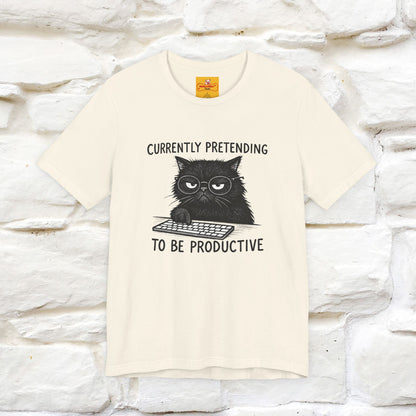 "Currently Pretending To Be Productive" |Cat T-Shirt | Nunu&Miao Studio