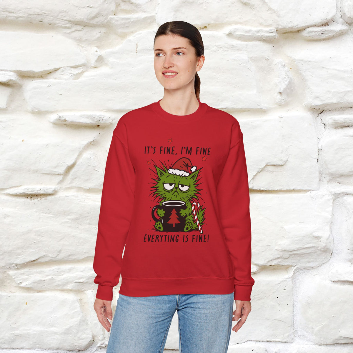 ''It's Fine, Iam Fine...'' |Christmas Sweatshirt | Nunu&Miao Studio