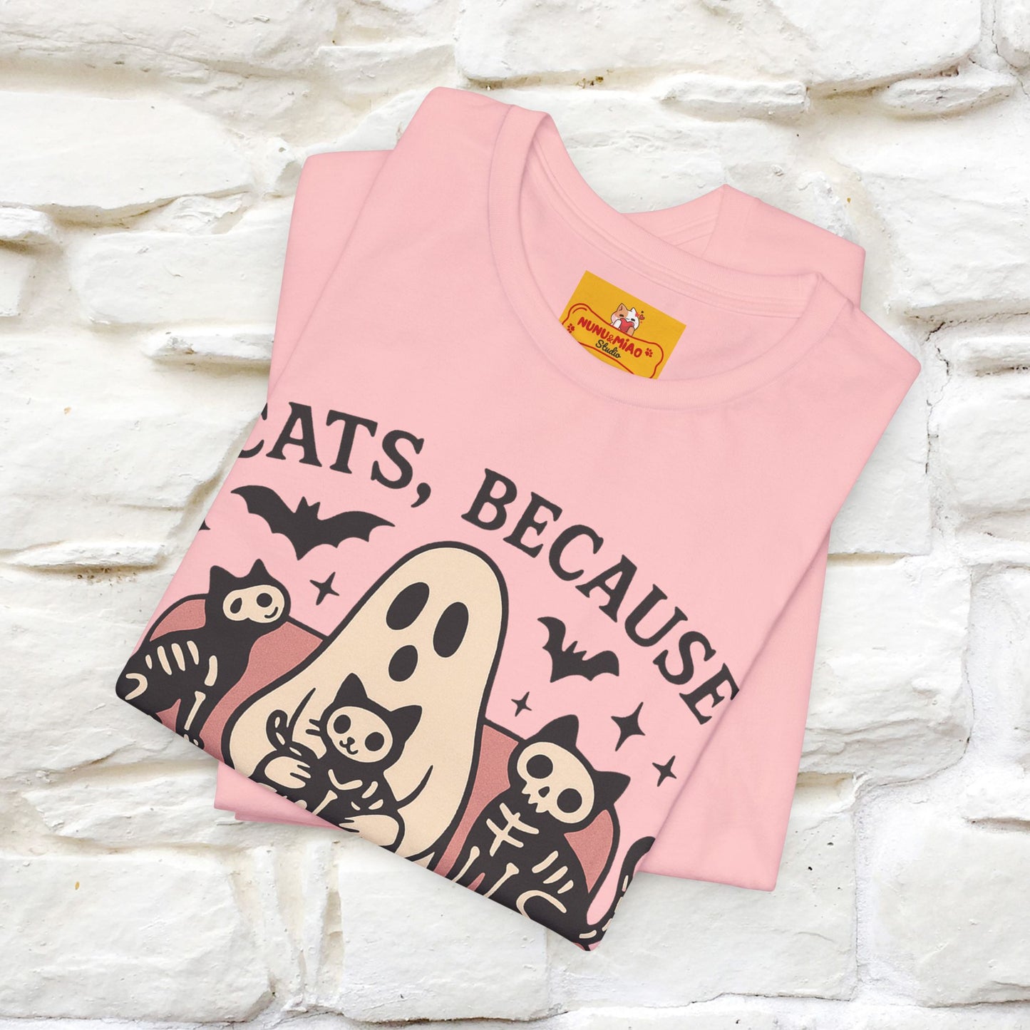 "Cat Because People Are Creepy" Halloween Cat T-shirt |Nunu&Miao Studio - Nunu&Miao Studio