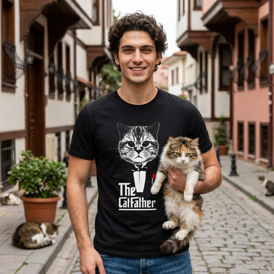 ''The Cat Father T-Shirt''| Iconic Cat Lover Tee | Nunu&Miao Studio