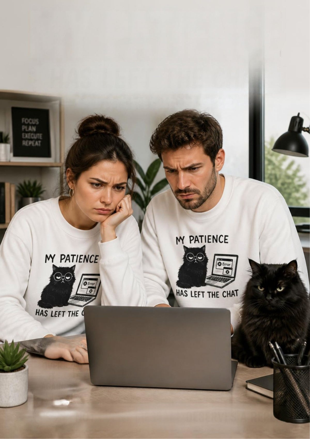 ''My Patience Has Left ...'' | Cute Cat Sweatshirt | Nunu&Miao Studio