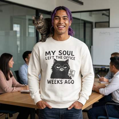 ''My Sould Left The ...'' | Cute Cat Sweatshirt | Nunu&Miao Studio
