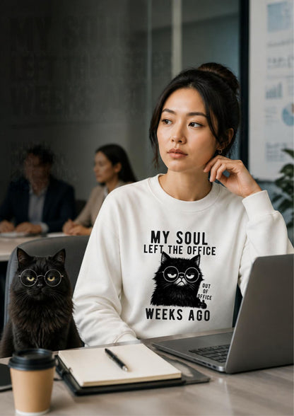 ''My Sould Left The ...'' | Cute Cat Sweatshirt | Nunu&Miao Studio