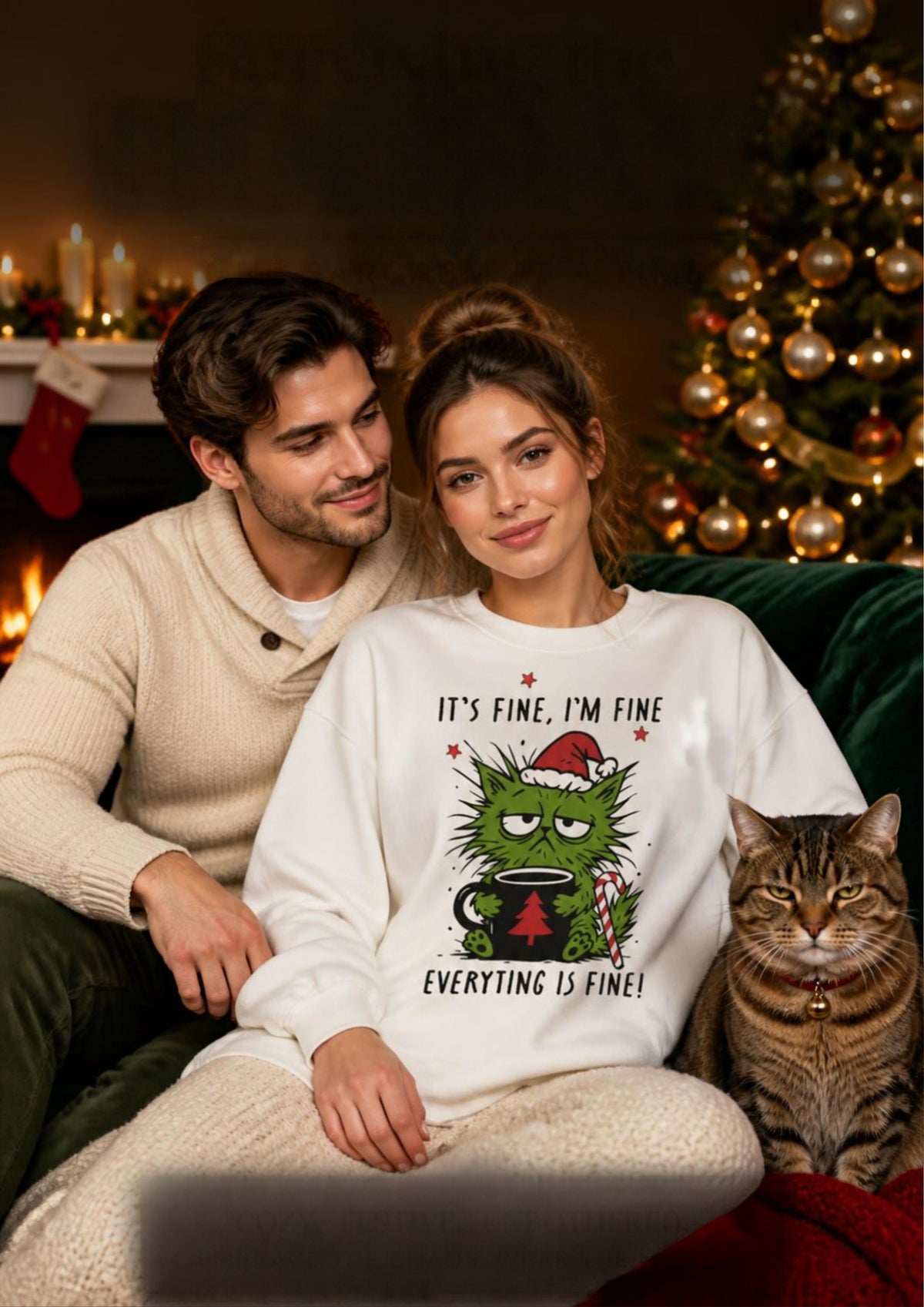 ''It's Fine, Iam Fine...'' |Christmas Sweatshirt | Nunu&Miao Studio