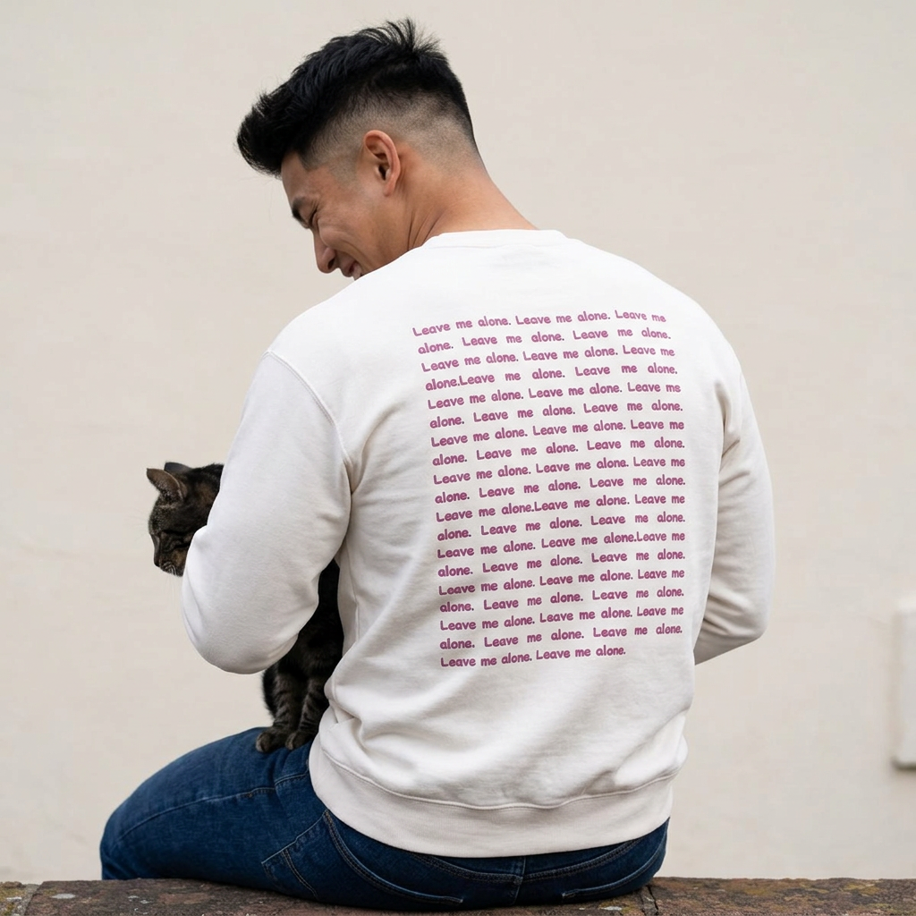 ''Leave Me Alone'' |Cat Sweatshirt | Nunu&Miao Studio