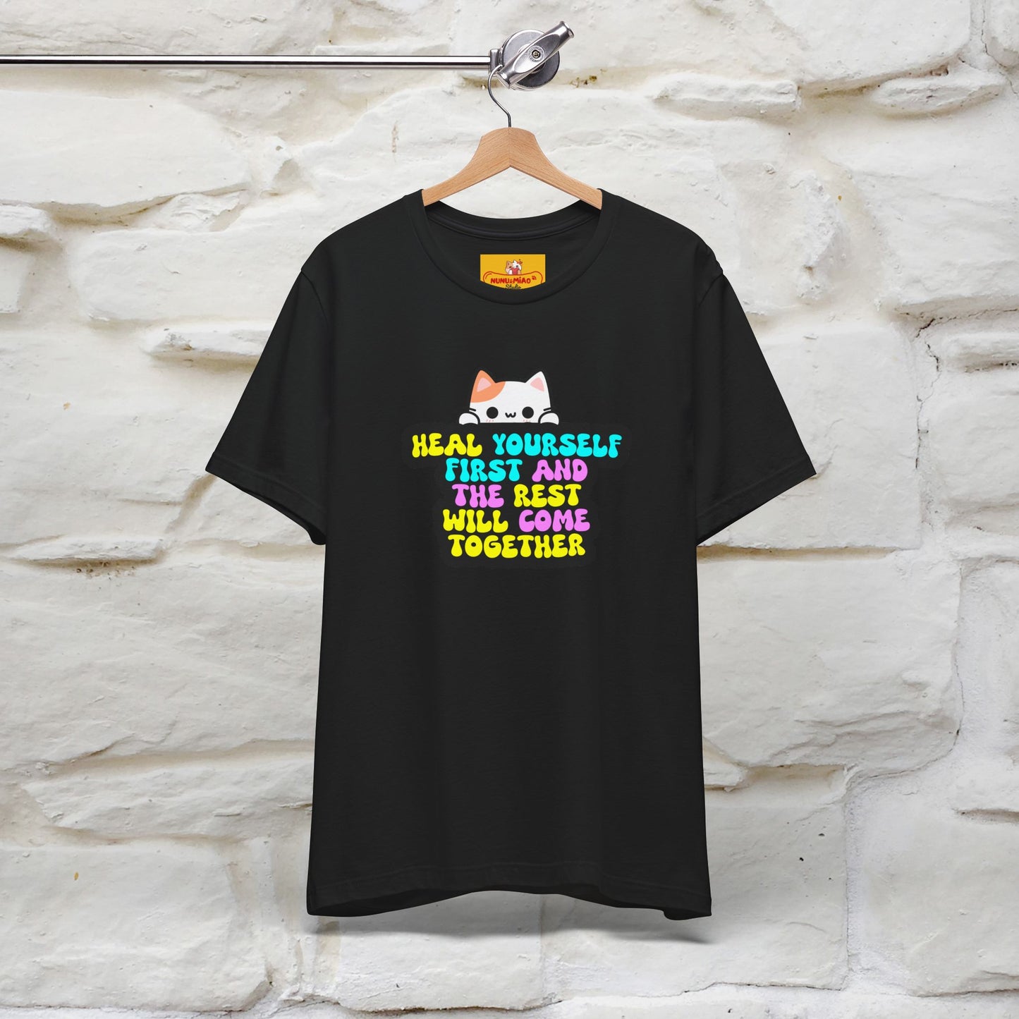 "Heal Yourself First And The Rest.." Cat T-shirt| Nunu&Miao Studio - Nunu&Miao Studio