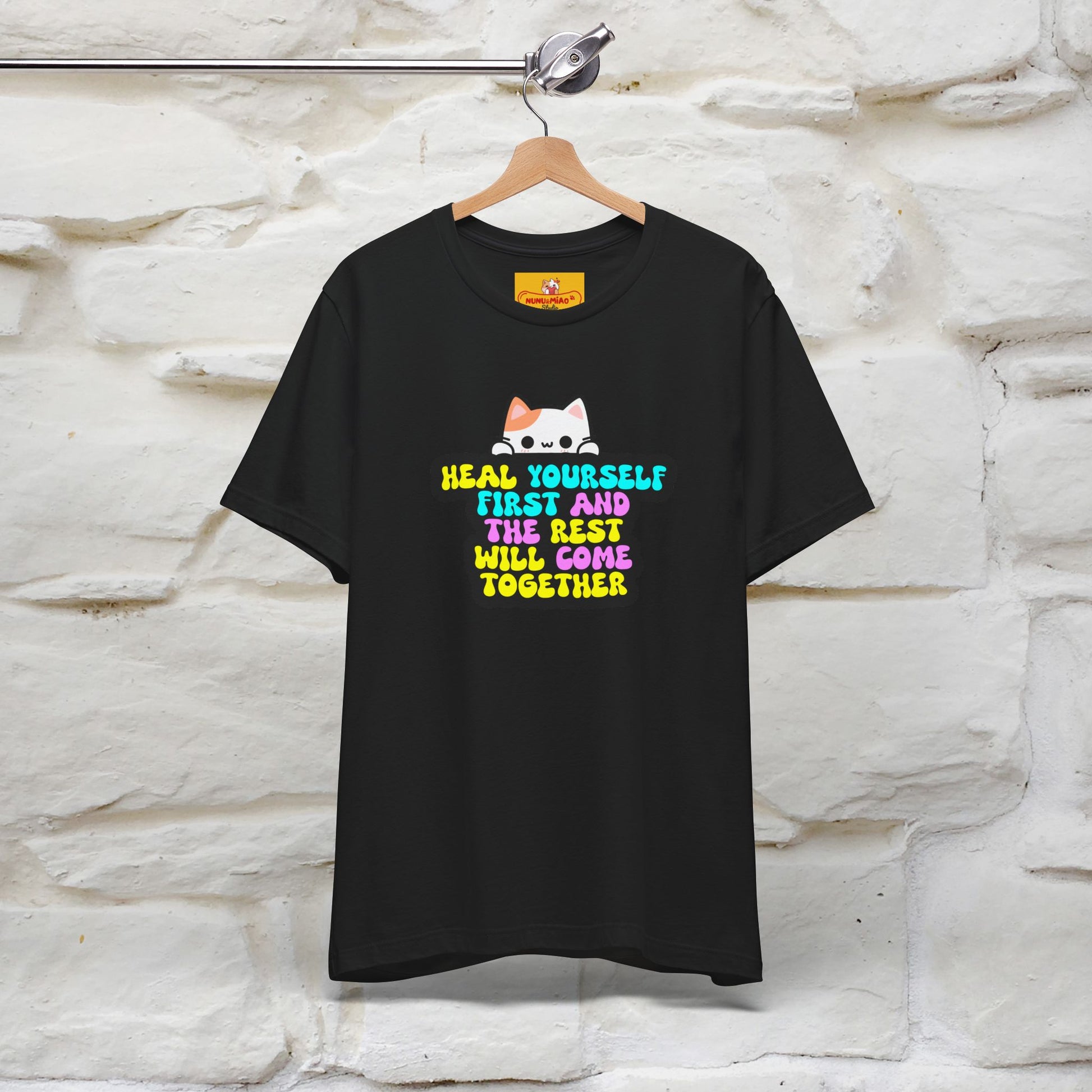 "Heal Yourself First And The Rest.." Cat T-shirt| Nunu&Miao Studio - Nunu&Miao Studio