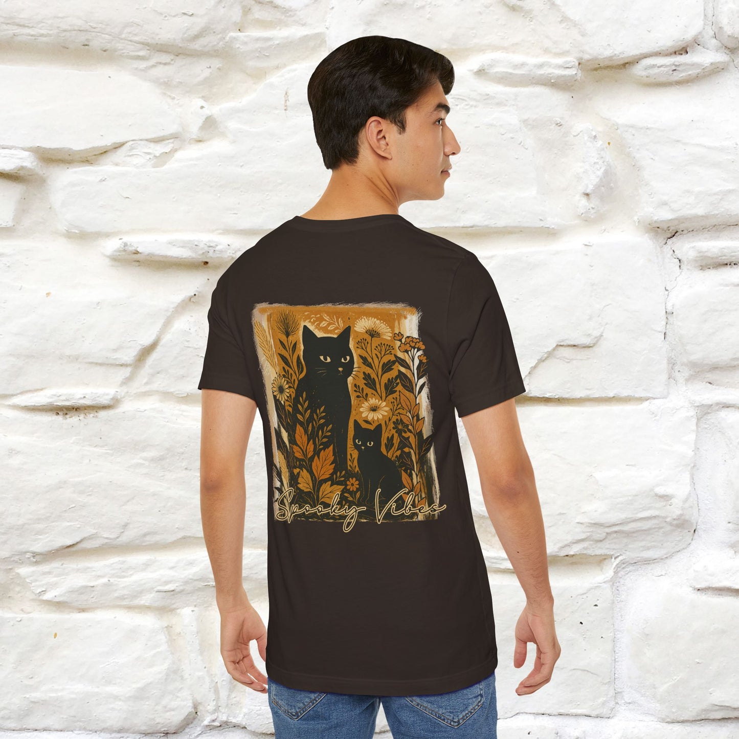 "Spooky Vibes" Cat T-shirt |Nunu&Miao Studio - Nunu&Miao Studio