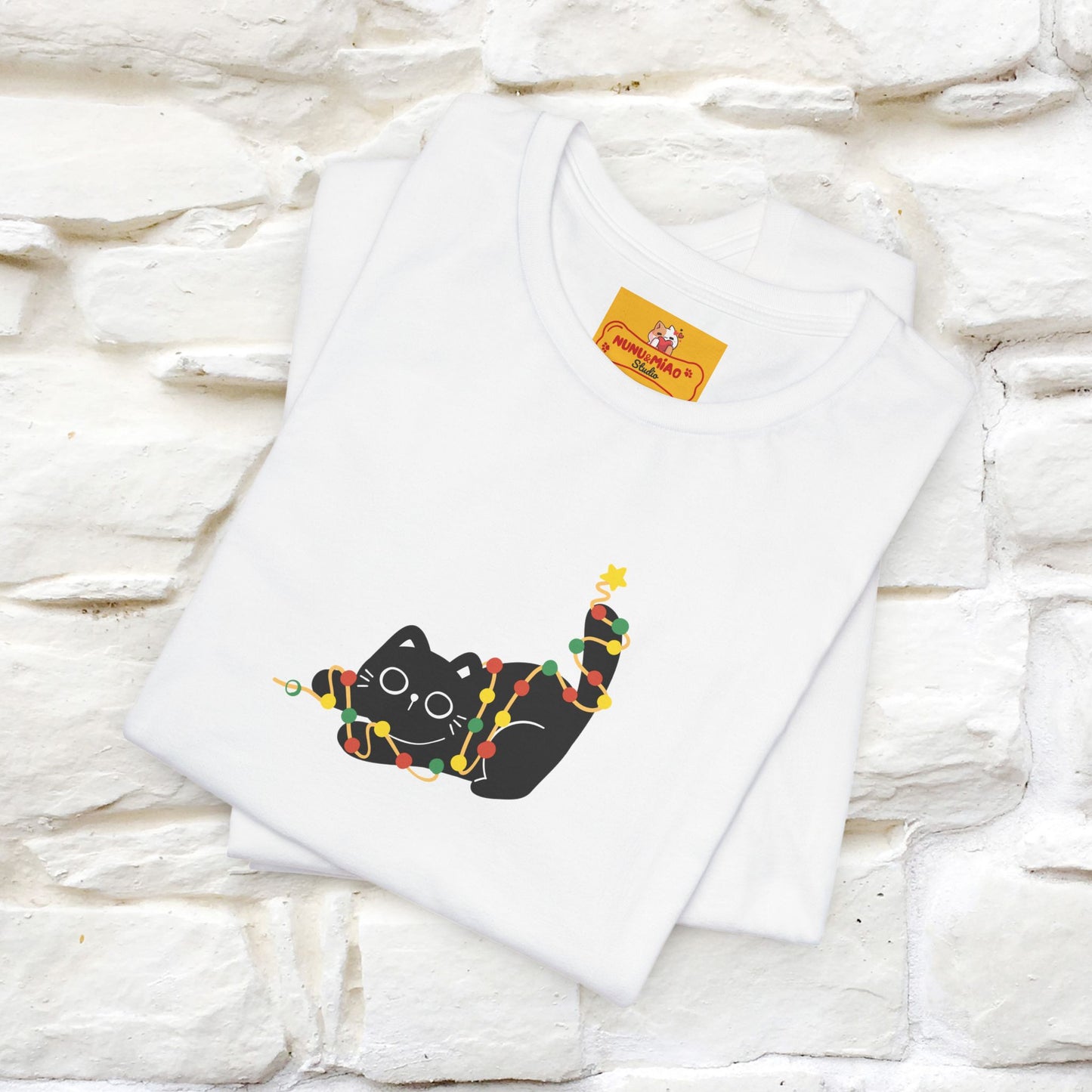 ''Be The Light" Cat T-Shirt| Front & Back Design | Nunu&Miao Studio - Nunu&Miao Studio