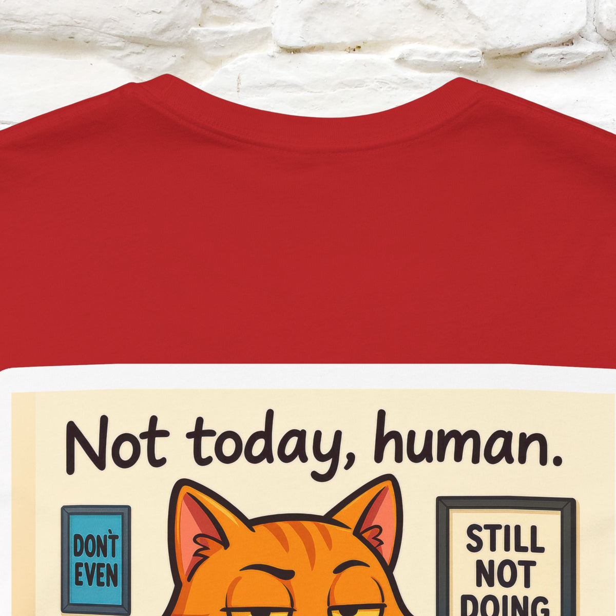 ''Not Today, Human''|  Sarcastic Cat T-Shirt | Front & Back Design | Nunu&Miao Studio