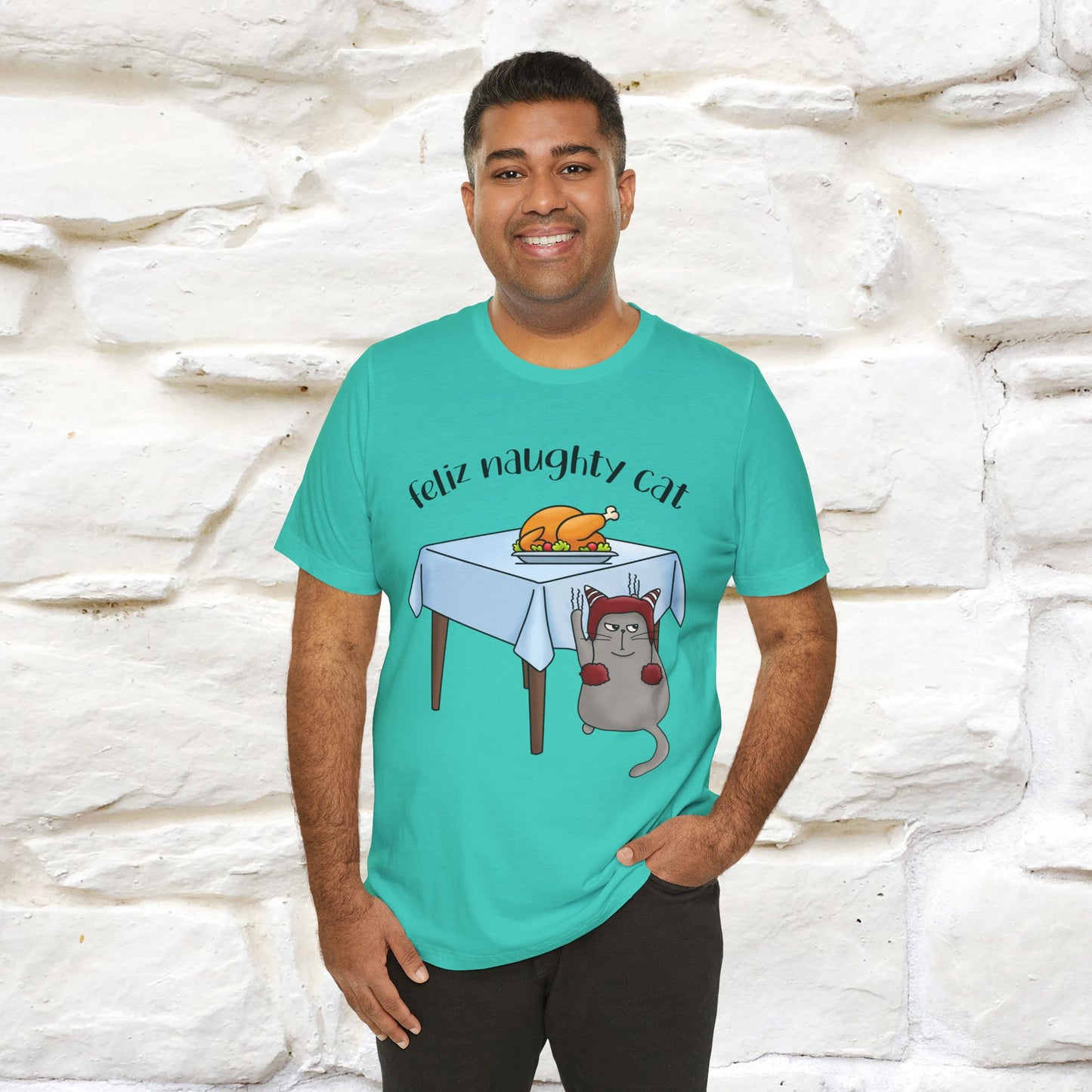 "Feliz Naughty Cat" |Funny Cat T-Shirt | Nunu&Miao Studio