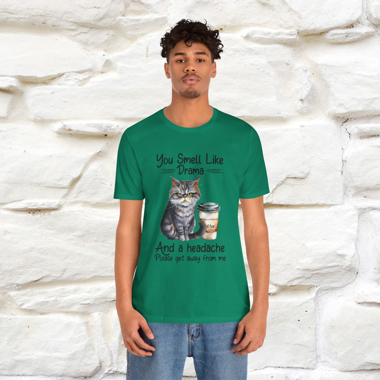 You Smell Like Drama and a Headache" Cat T-Shirt for Men & Women | 100% Cotton* - Nunu&Miao Studio