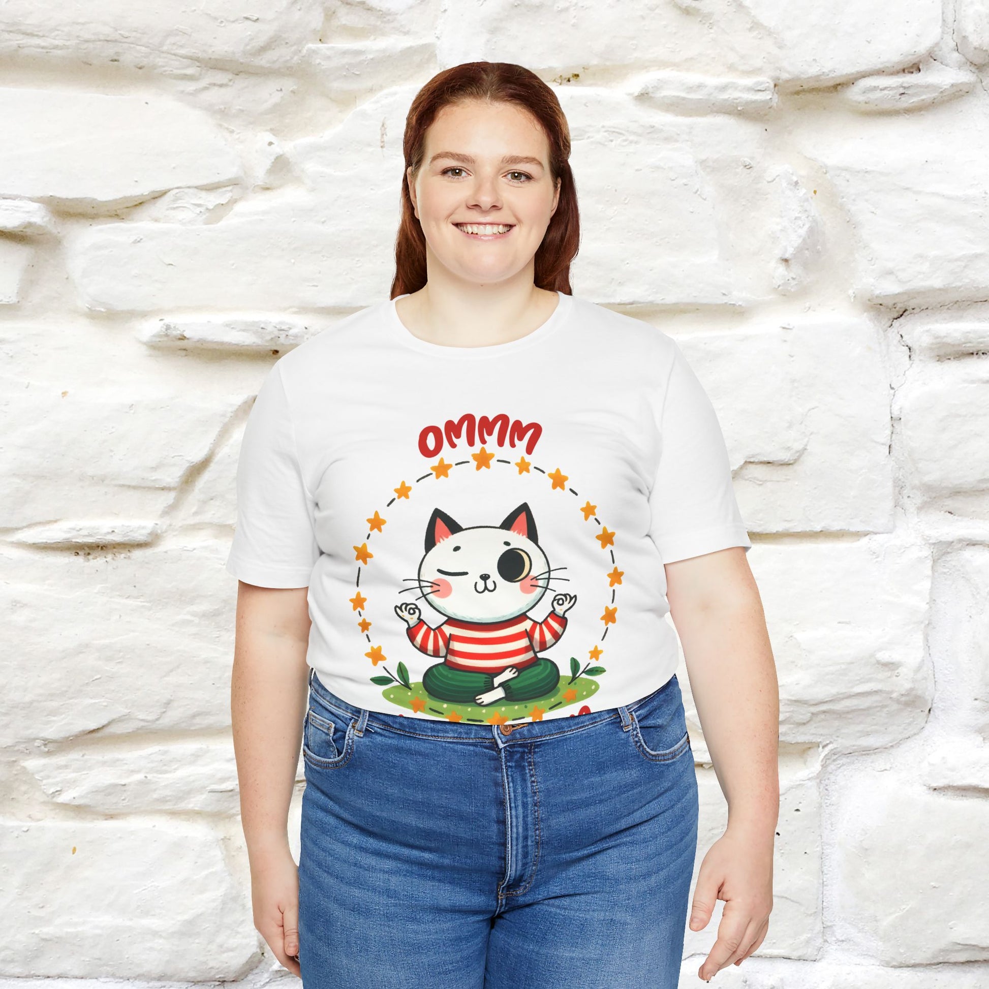 ''Ommm, Keep Calm'' Cat T-Shirt | Nunu&Miao Studio - Nunu&Miao Studio