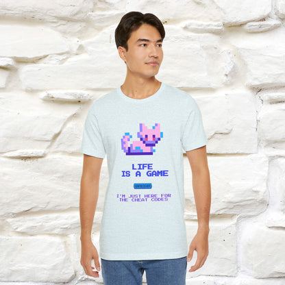 "Life Is A Game, I Am Just Here Fo The Cheat Code"  Cat T-Shirt | Nunu&Miao Studio - Nunu&Miao Studio