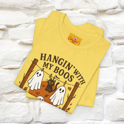 "Hanging With My Boos" Halloween Cat T-shirt |Nunu&Miao Studio - Nunu&Miao Studio