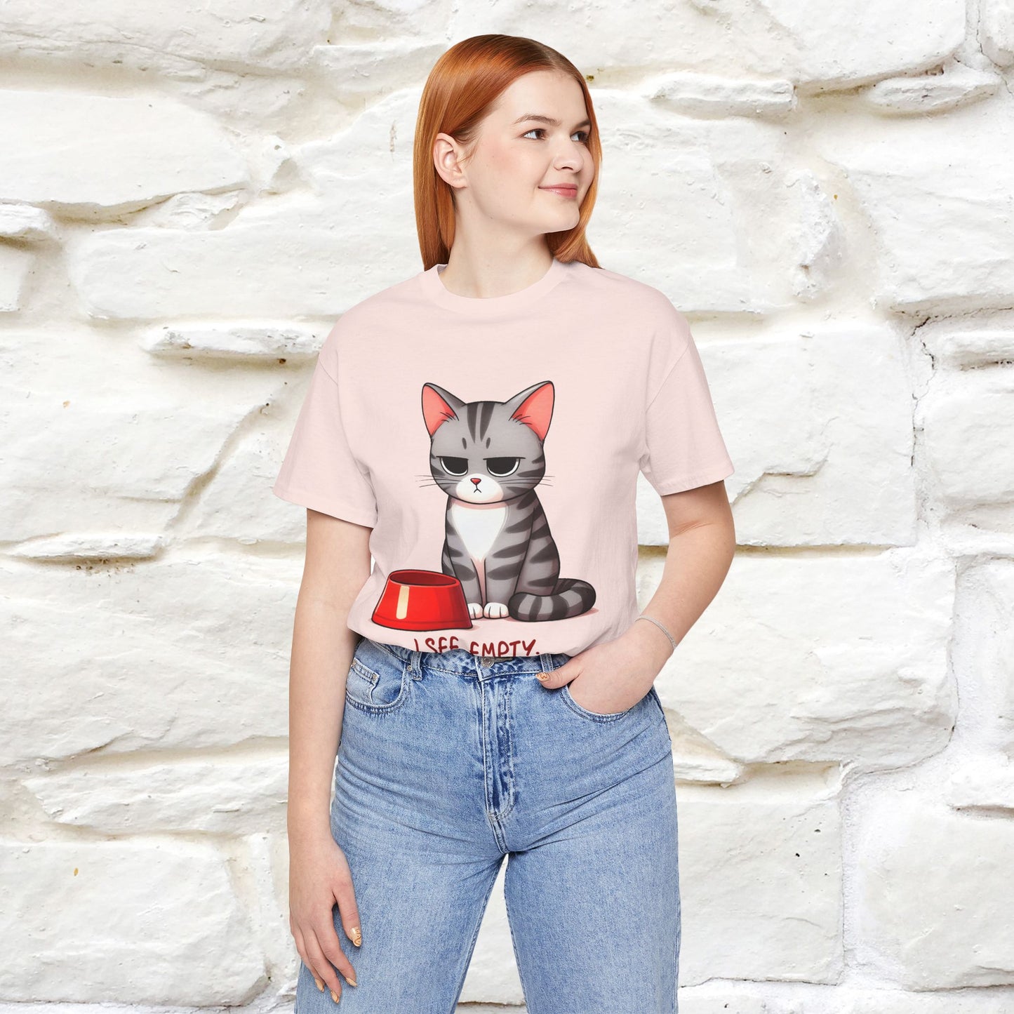 "I See Empty. What Do You See"  | Cat T-Shirt | Nunu&Miao Studio - Nunu&Miao Studio