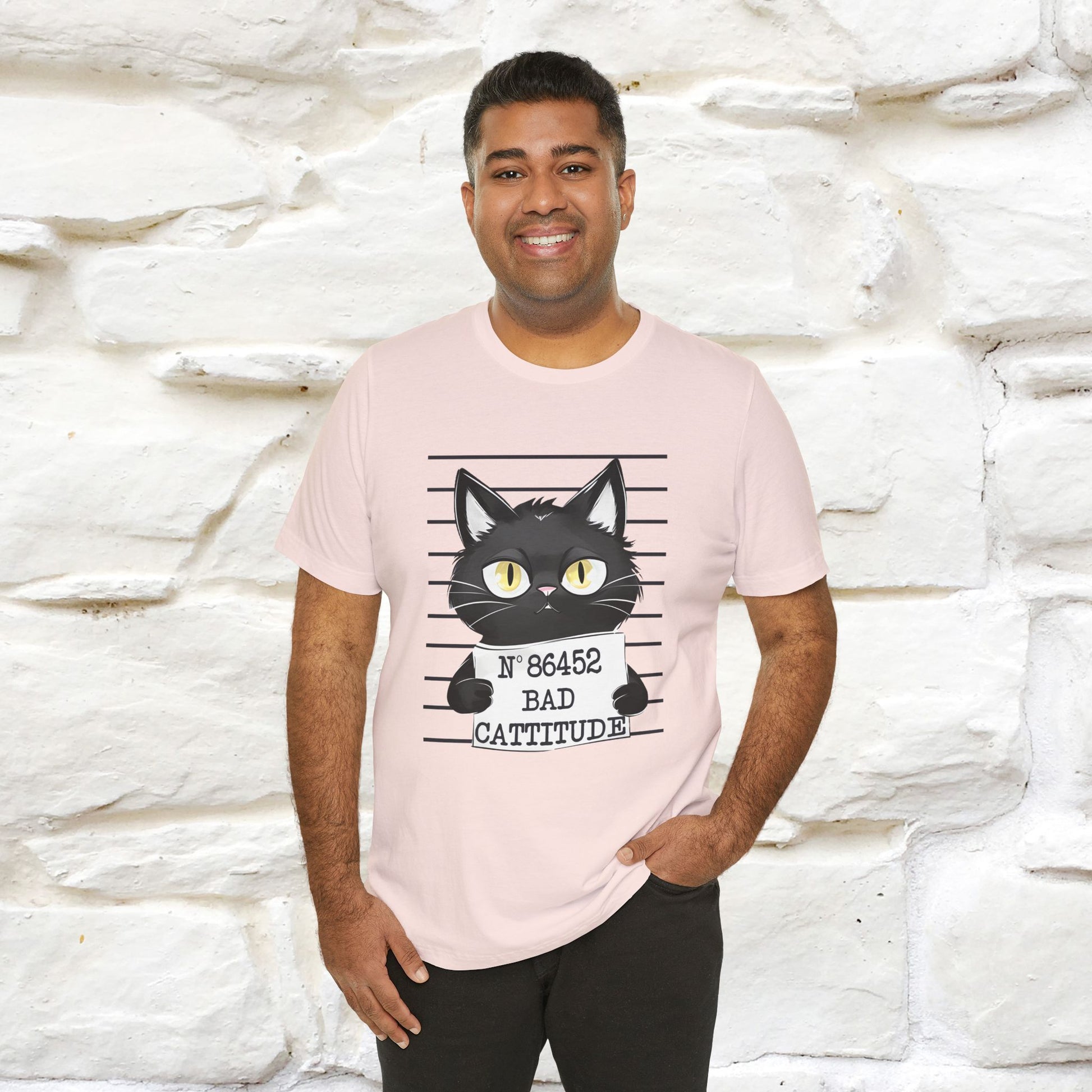 "Bad Cattitude" T-Shirt for Men & Women | 100% Cotton* - Nunu&Miao Studio