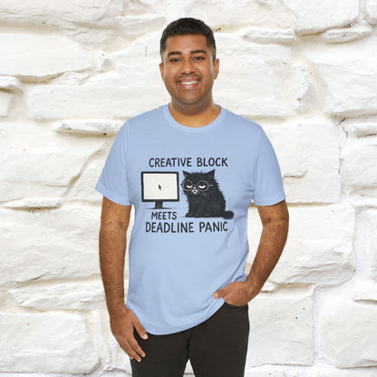 "Creative Block Meets Deadline..." |Cat T-Shirt | Nunu&Miao Studio - Nunu&Miao Studio