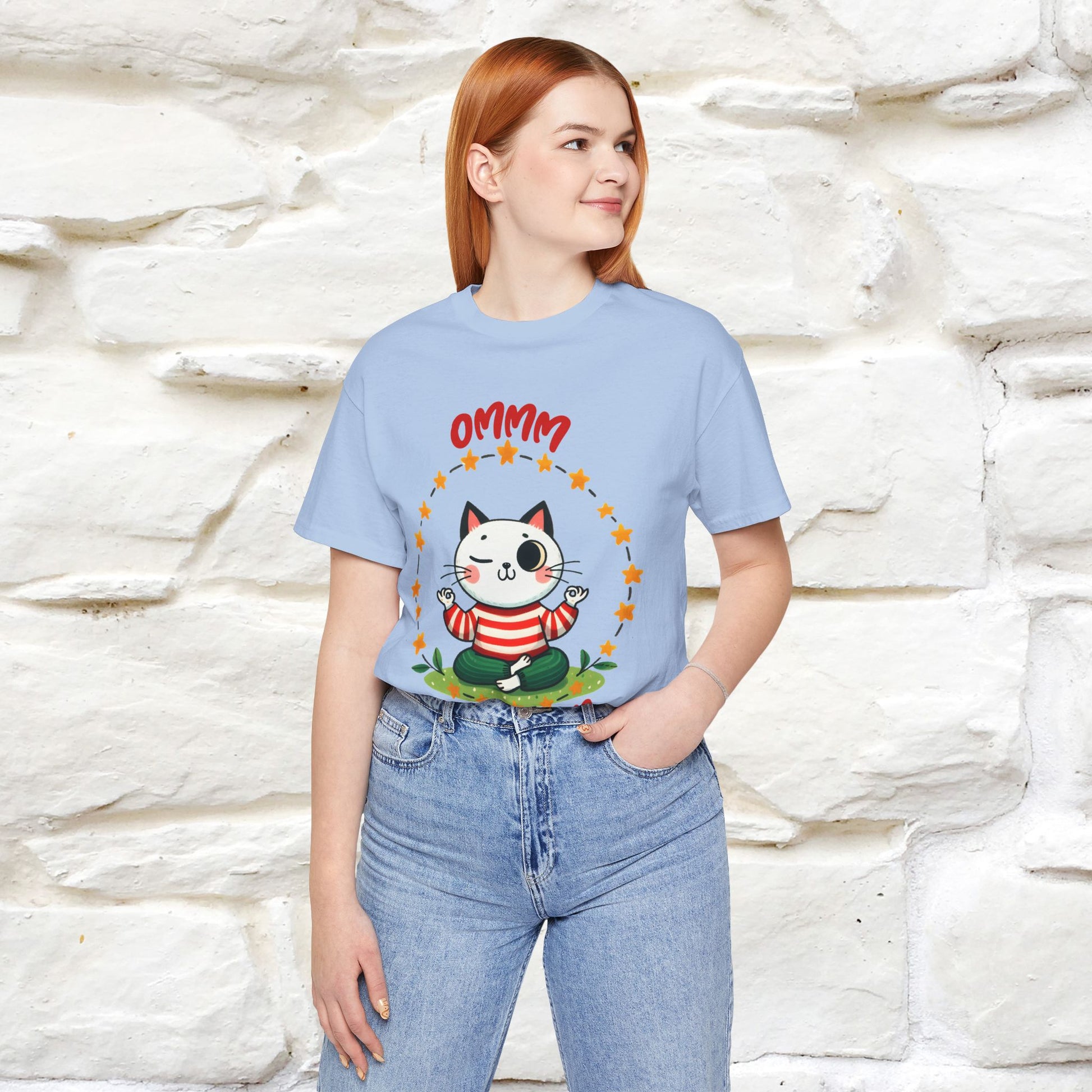 ''Ommm, Keep Calm'' Cat T-Shirt | Nunu&Miao Studio - Nunu&Miao Studio