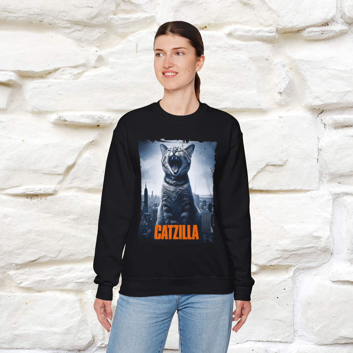 "Catzilla'' |Cat Sweatshirt | Nunu&Miao Studio