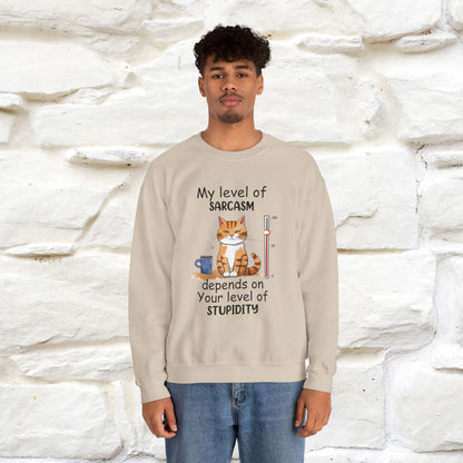 "My Level Of Sarcasm...'' |Cat Sweatshirt | Nunu&Miao Studio