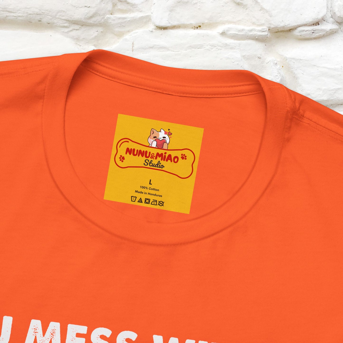 "You Mess With The Meow Meow, You Get The Peow Peow" Cat T-shirt |Nunu&Miao Studio - Nunu&Miao Studio