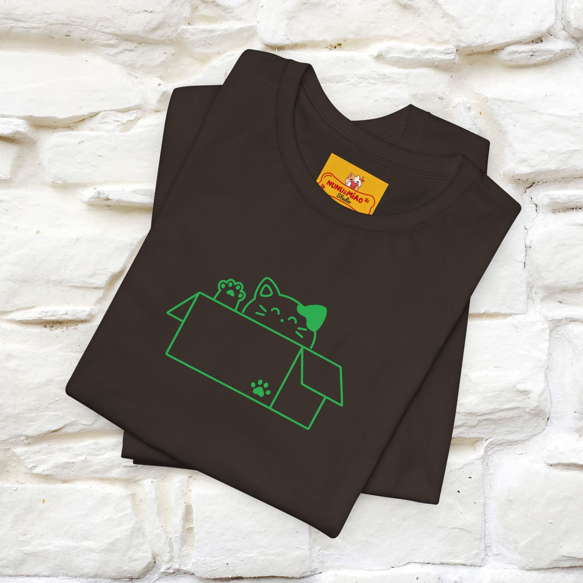 "“Happiness is free. Delivery is extra.” | Cat T-Shirt | Front & Back Design | Nunu&Miao Studio
