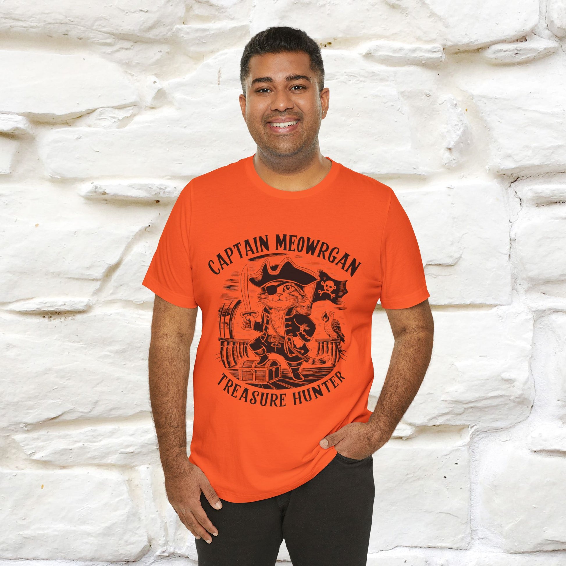 Captain Meowrgan Treasure Hunter |  |Cat T-Shirt | Nunu&Miao Studio - Nunu&Miao Studio