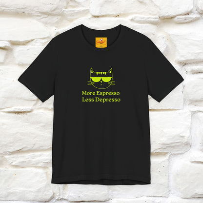 "More Espresso Less Depresso" |Cat T-Shirt | Nunu&Miao Studio - Nunu&Miao Studio