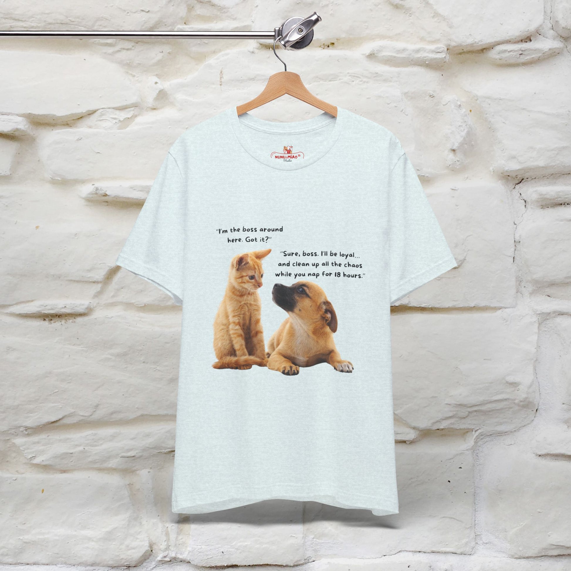 ''I am The Boss Here'' Funny Cat T-shirt for Men and Women  100% Cotton* - Nunu&Miao Studio