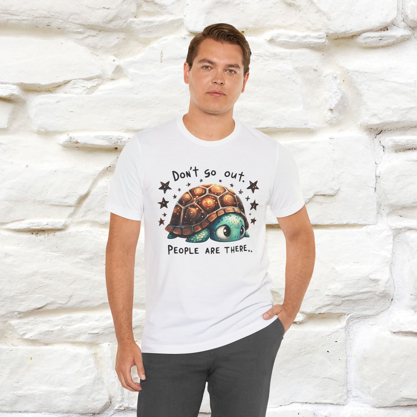 "Don't Go Out ..People Are There." |Funny T-Shirt | Nunu&Miao Studio - Nunu&Miao Studio