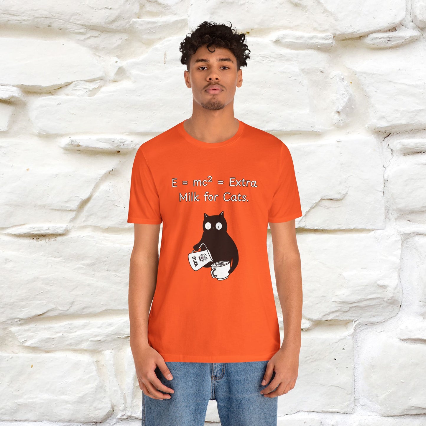 ''E = mc² = Extra Milk for Cats.''| Funny T-Shirt | Nunu&Miao Studio