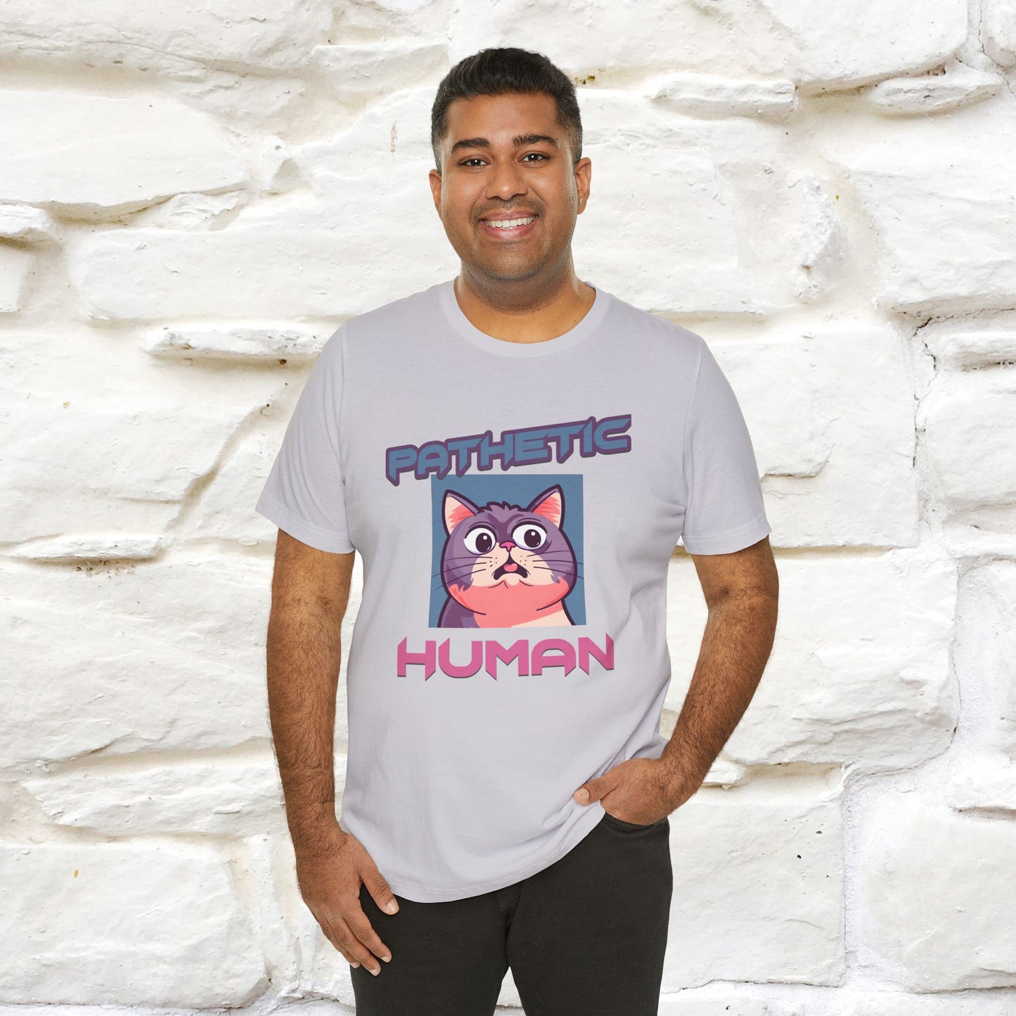 ''Pathetic Human'' | Funny Cat T-Shirt | Nunu&Miao Studio - Nunu&Miao Studio