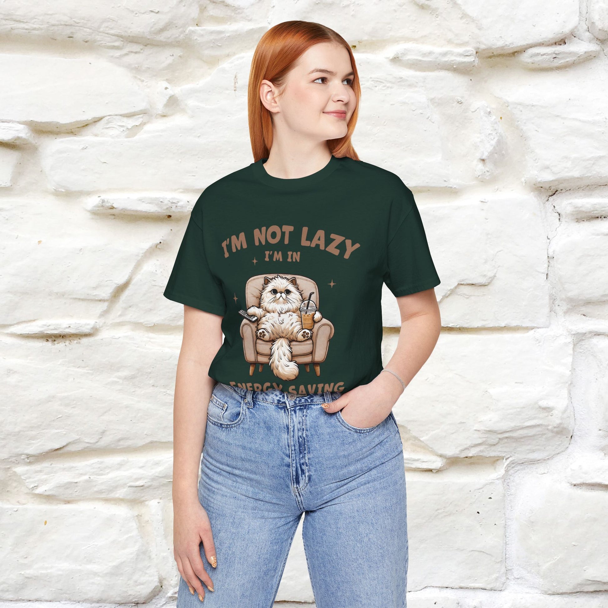 "I'm Not Lazy I'm In Energy-Saving Mode " Cat T-shirt |Nunu&Miao Studio - Nunu&Miao Studio