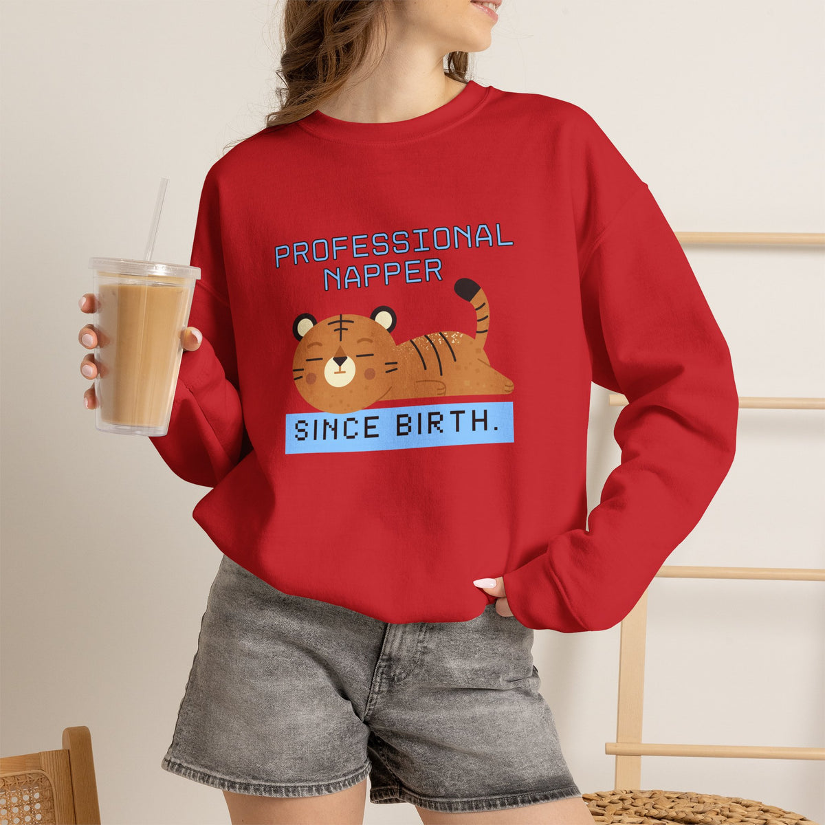 ''Professional Napper Since Birth'' |Cat Sweatshirt | Nunu&Miao Studio