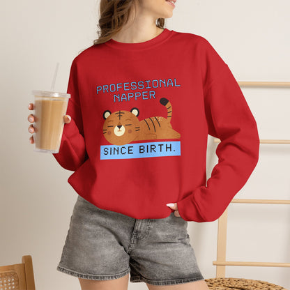 ''Professional Napper Since Birth'' |Cat Sweatshirt | Nunu&Miao Studio