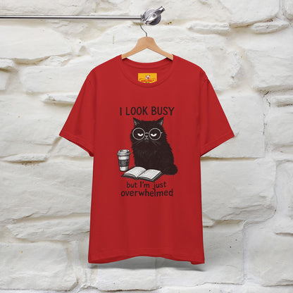 "I Look Busy But I'm Just Overwhelmed" |Cat T-Shirt | Nunu&Miao Studio - Nunu&Miao Studio
