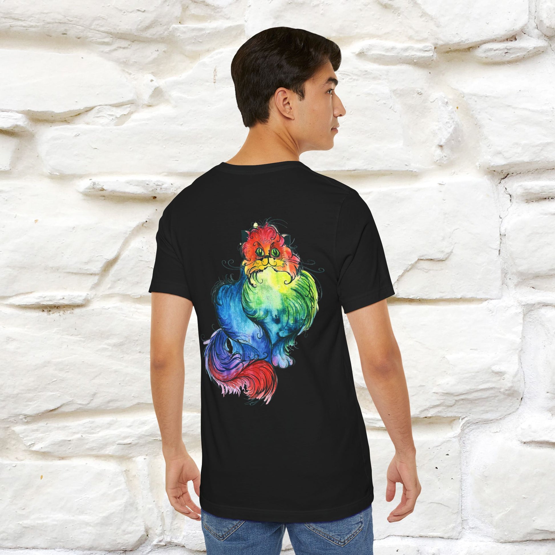 "Il Pittore'' Cat T-Shirt Front and Back Design | Nunu&Miao Studio - Nunu&Miao Studio