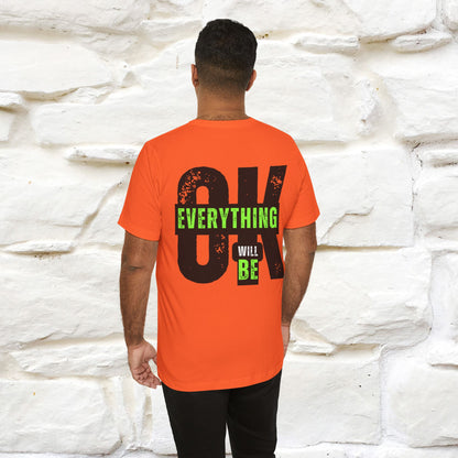 ''Everything Will Be Ok '' Cat T-Shirt Front and Back Design | Nunu&Miao Studio - Nunu&Miao Studio