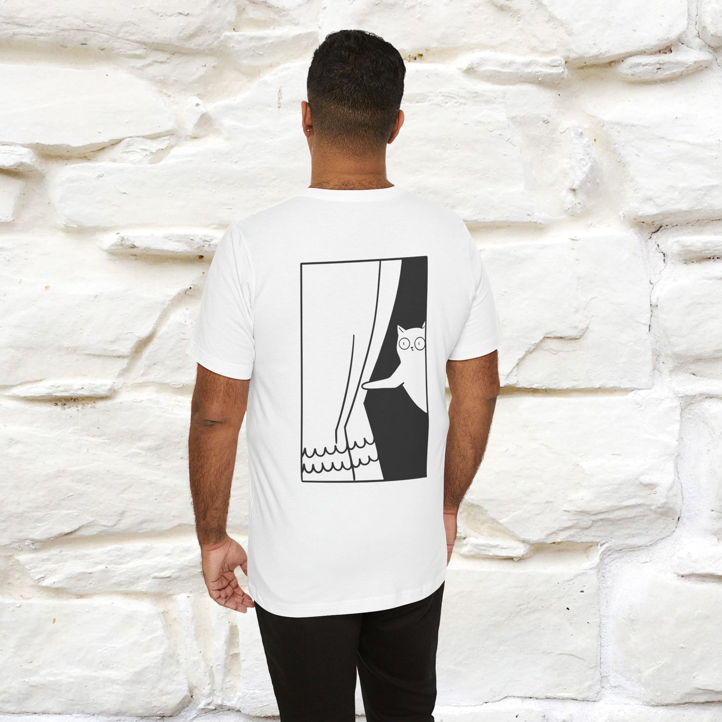 “Don’t trust atoms… they make up everything.” |  Cat T-Shirt | Front & Back Design | Nunu&Miao Studio