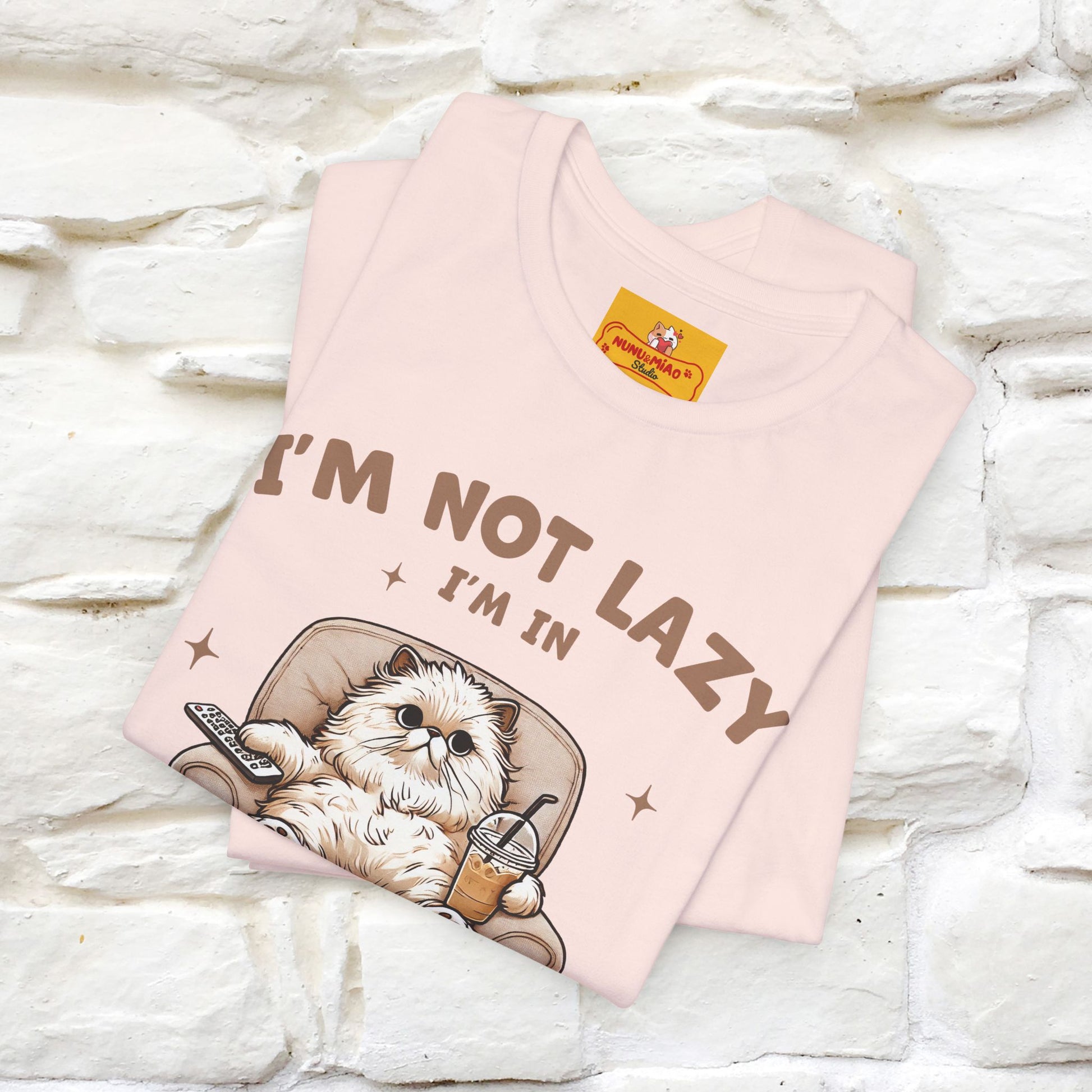 "I'm Not Lazy I'm In Energy-Saving Mode " Cat T-shirt |Nunu&Miao Studio - Nunu&Miao Studio