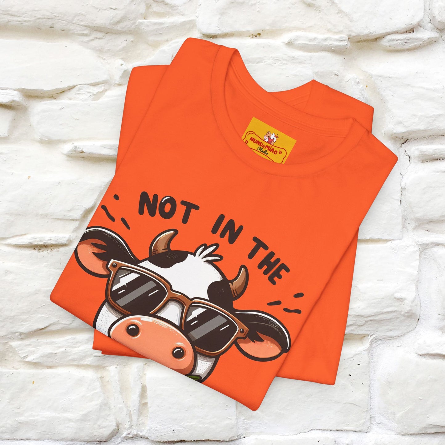 Not In The Moood – Funny Cow Pun T-Shirt | Nunu & Miao Studio - Nunu&Miao Studio
