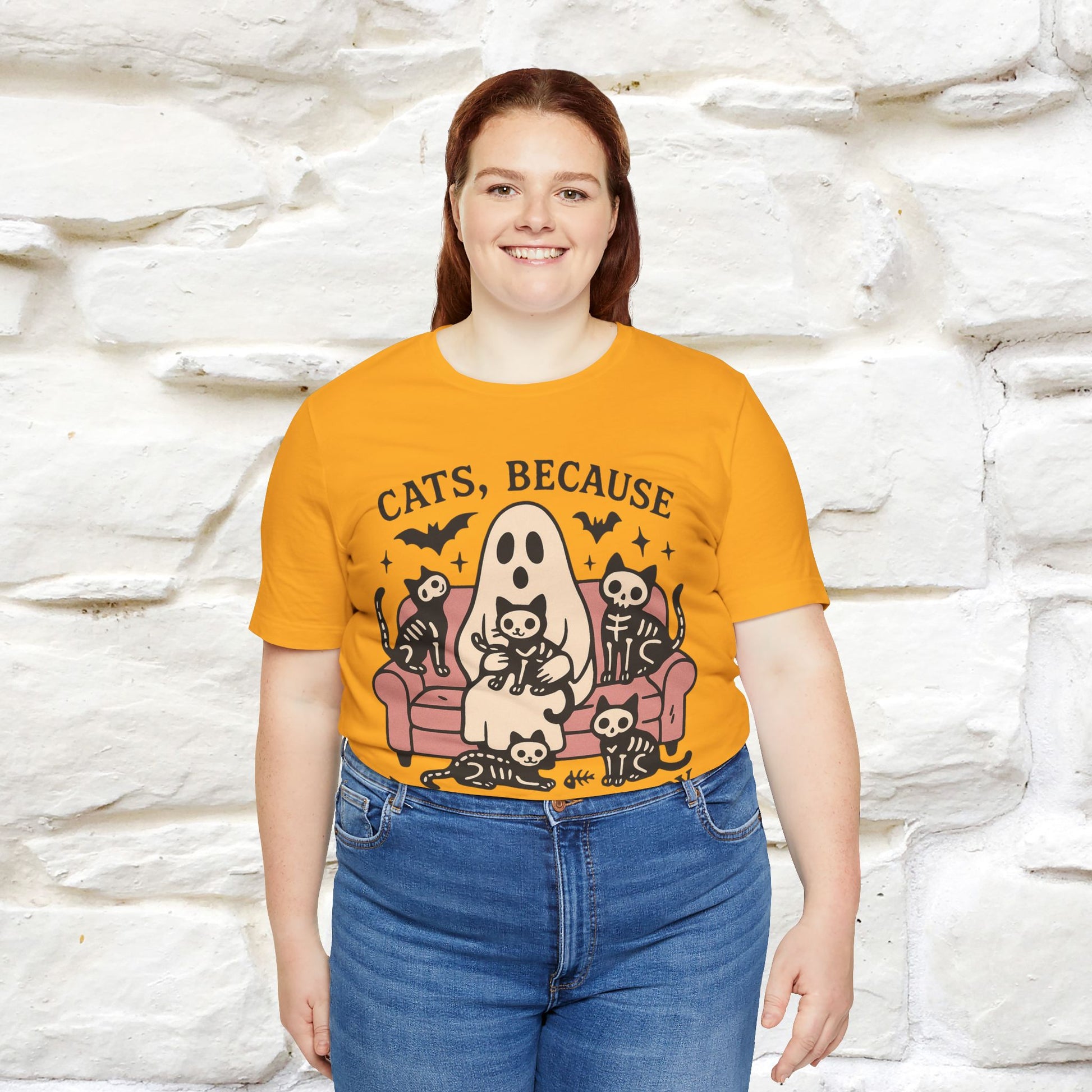 "Cat Because People Are Creepy" Halloween Cat T-shirt |Nunu&Miao Studio - Nunu&Miao Studio