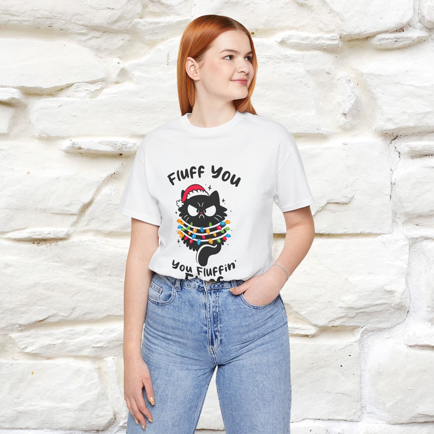 ''Fluff You, You Fluffin Fluff'' | Cattitude Cat Christmas Tee | Nunu&Miao Studio - Nunu&Miao Studio